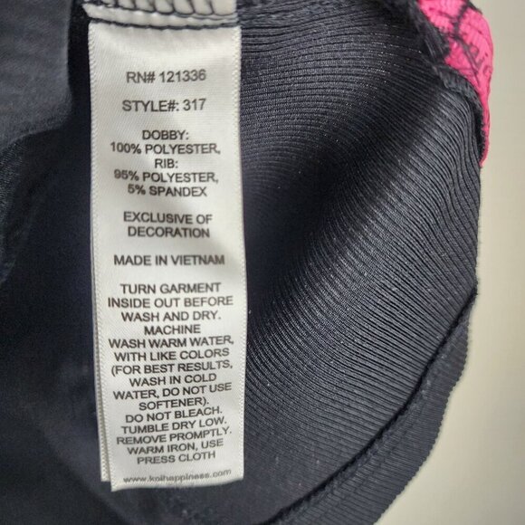 Koi Lite scrub top XS black pink uniform - Picture 5 of 12